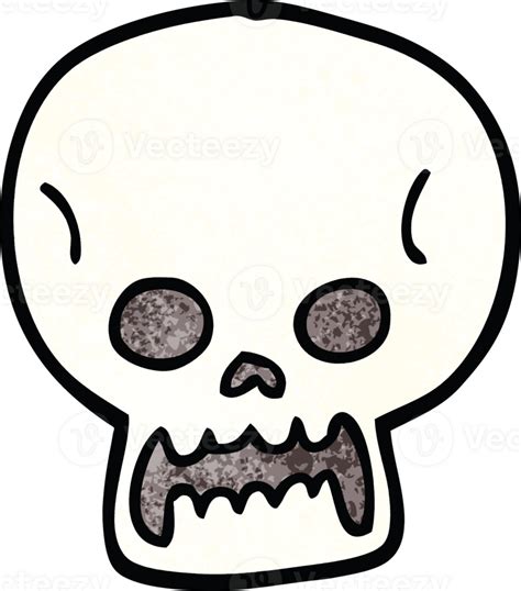 Cartoon Doodle Halloween Skull 45157564 Png