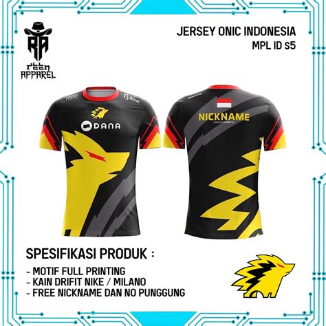 Jual Jersey Onic Indonesia Season Mobile Legends Shopee Indonesia