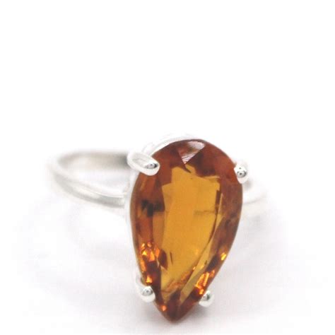 Anello Phy Con Citrina A Goccia Phy Gioielli