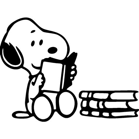 PC and MAC Laptop Skins - Skin Snoopy reading a book | Ambiance-sticker.com