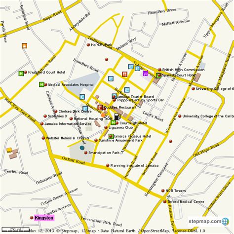 Map Of Kingston Jamaica Neighborhoods