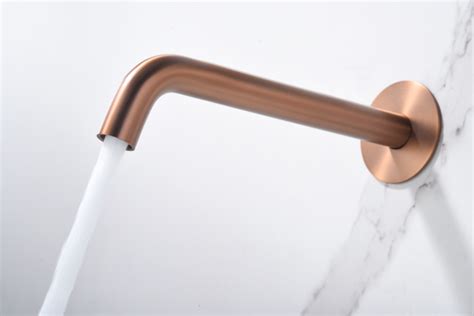 Grifo de lavabo empotrado monomando oro rosa cepillado serie Génova