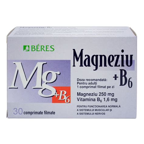 Magneziu Forte 375 Miligrame B6 30 Comprimate Beres Centrul De