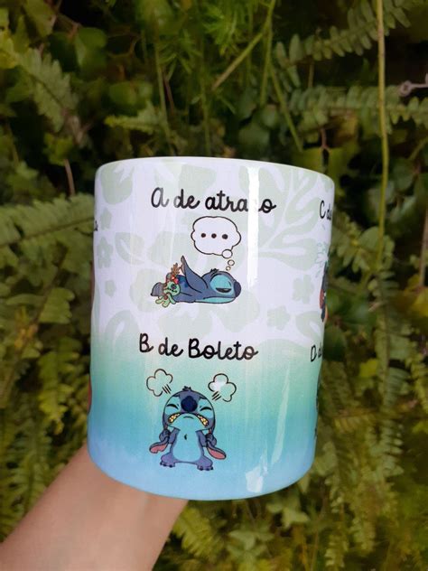 Caneca Stitch Abeced Rio Da Vida Adulta Elo Produtos Especiais