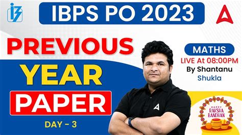 Ibps Po Ibps Po Maths Previous Year Paper Maths By Shantanu