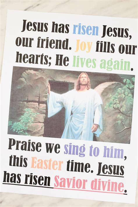 Jesus Has Risen Flip Chart Primary Singing