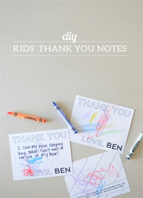 DIY Thank You Notes for Kids (and a printable!) — Made & Kept | Modern ...