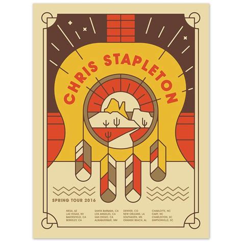 Chris Stapleton 2016 Spring Tour Poster