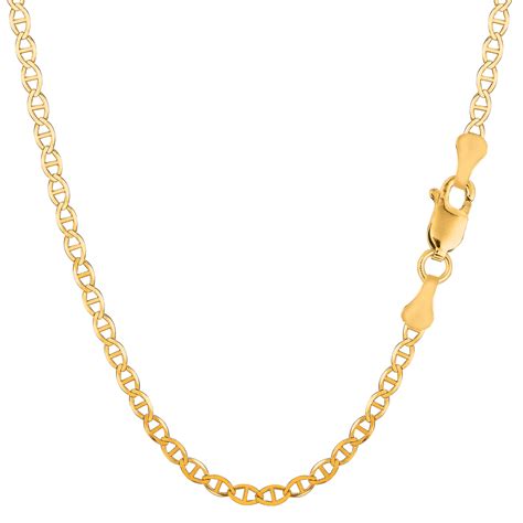 Jewelry Affairs 14k Yellow Gold Mariner Link Chain Necklace32 Mm