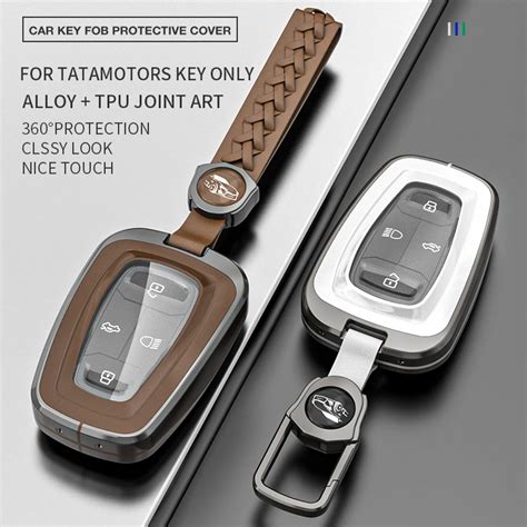 Zinc Alloy Car Remote Key Fob Case Cover Shell For Tatamotors Tata Nexon Safari Altroz Nexon