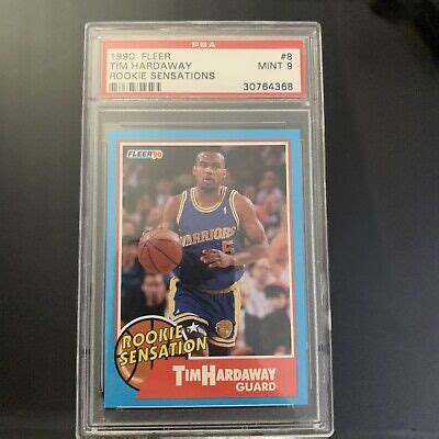 TIM HARDAWAY 1990 91 Fleer Rookie Sensations 8 PSA 9 MINT HOF EBay