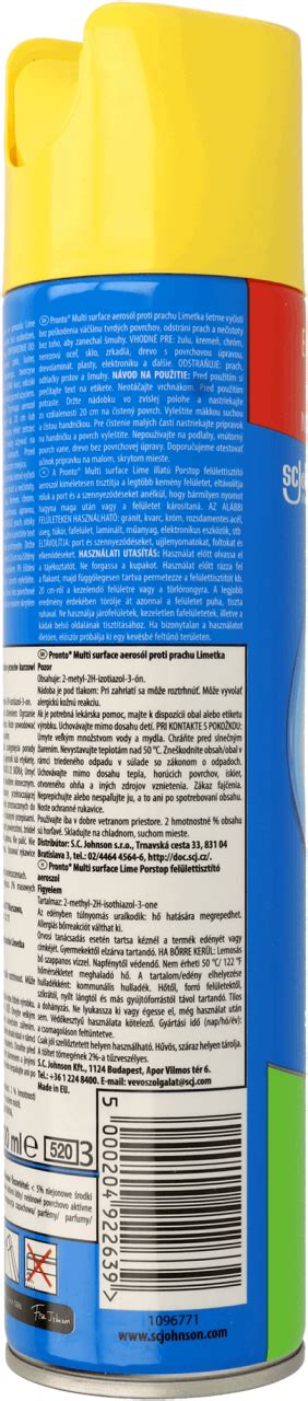 PRONTO Lime Aerozol Przeciw Kurzowi 300 Ml Drogeria Rossmann Pl