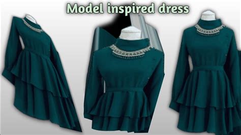 Model Inspired Velvet Frock Design Cutting And Stitching Step By Step Velvet Frock Youtube