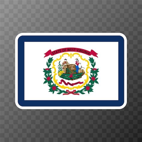 Premium Vector West Virginia State Flag Vector Illustration