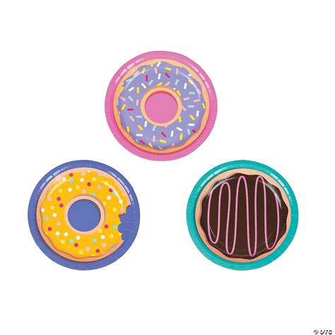 Donut Party Paper Dessert Plates 8 Ct Oriental Trading