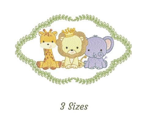 Baby Animals Machine Embroidery Design, Instant Download - Etsy