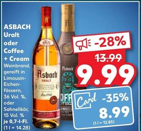 ASBACH Uralt Oder Coffee Cream 0 7 L Fl Angebot Bei Kaufland