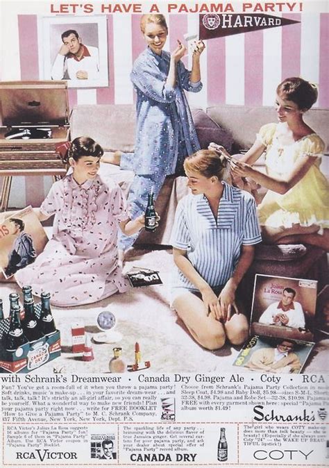 Lets Have A Pajama Party 1950s Advertisement Vintage Intimates