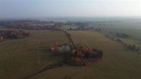 Aerial view of autumn landscape with lake 11112383 Stock Video at Vecteezy