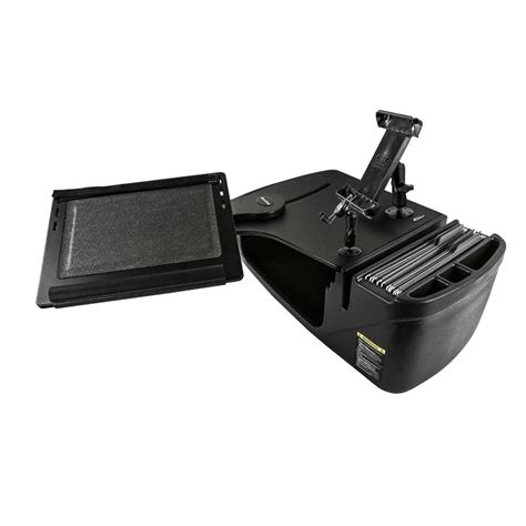 Autoexec Reach Desk Front Seat In Black Withphone Mount Tablet Mount