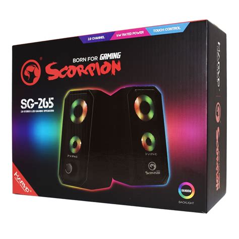 Marvo Scorpion Sg Black With Rgb Led Stereo Gaming Speakers Phonetech