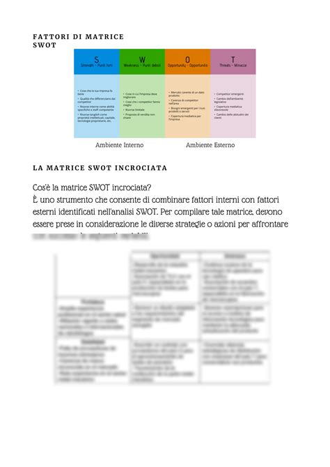 Solution Analisi Dell Ambiente Swot Studypool