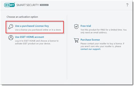 KB2792 Activate My ESET Windows Home Product Using The License Key