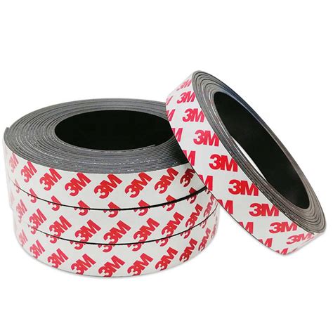 Customized Flexible Rubber Magnet Strip Roll Self Adhesive Magnetic