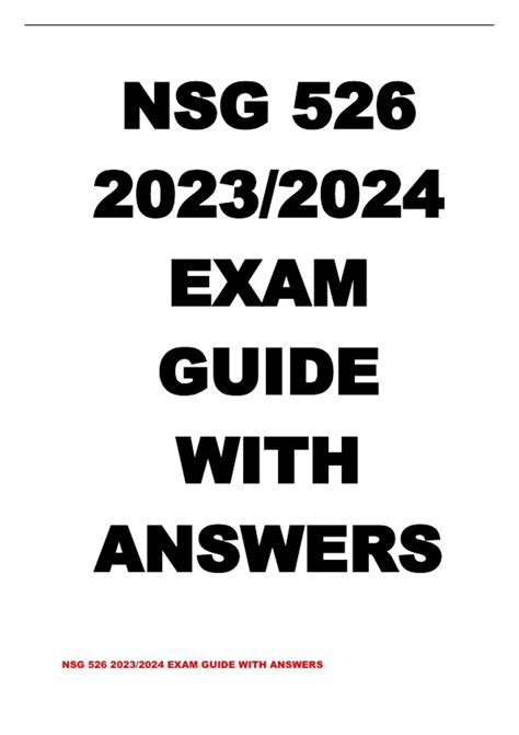 Nsg Exam Latest Update Exam Complete Solution