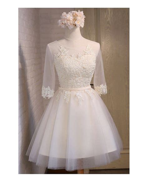 Elegant Short Tulle Homecoming Dresses Lace A Line Style With Appliques