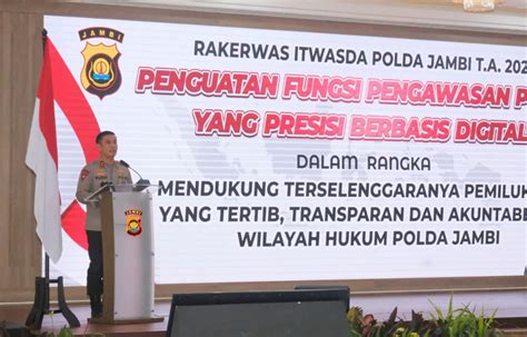 Kapolda Buka Rapat Kerja Fungsi Pengawasan Jajaran Polda Jambi Tahun 2024