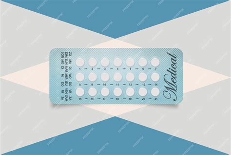 Premium Vector Packaging Of Birth Control Pills Contraceptive Pill