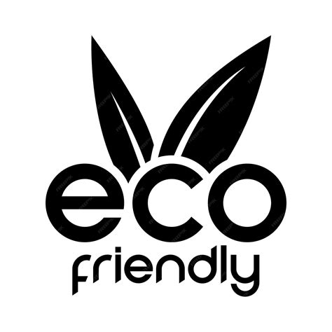 Premium Vector Eco Friendly Black Text Logo With V Shaped Leaves On A White Background