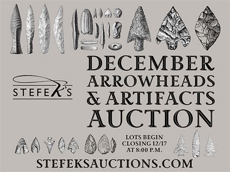 December Arrowheads and Artifacts Auction - Stefek