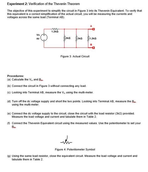 Solved Experiment Verification Of The Thevenin Theorem Chegg