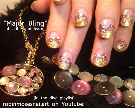 Nail Art By Robin Moses Gold Leafing How To Do Gold Leafing 24k Gold