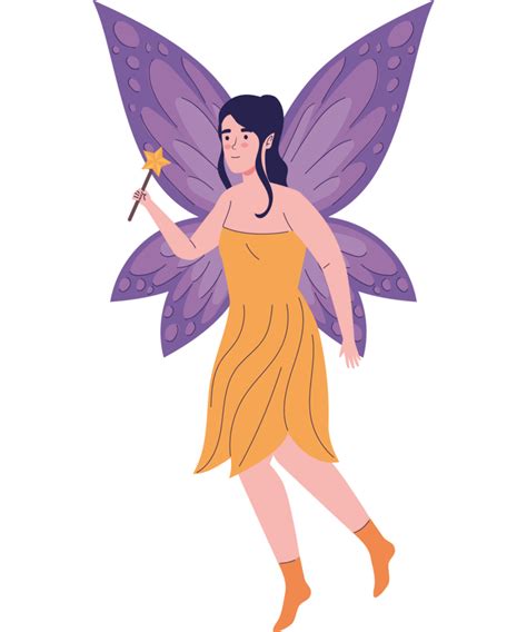 Cute Fairy With Wand 24097567 Png