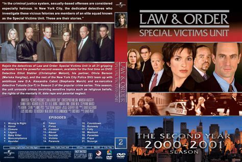 Law & Order: SVU - Season 2 dvd cover & labels (2000) R1 Custom