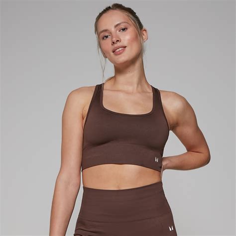 Mp Womens Shape Seamless Sports Bra Walnut Myprotein™