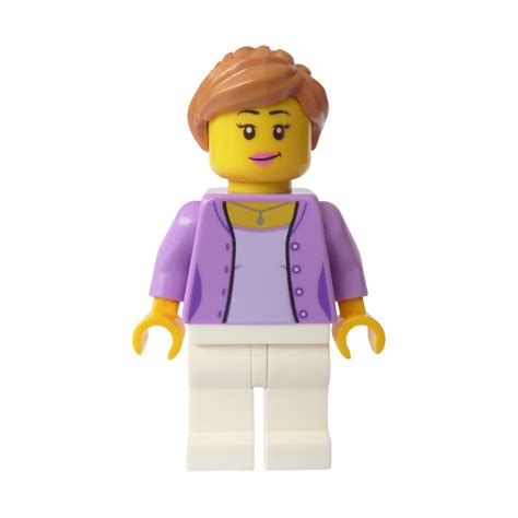 Lego Woman With Medium Lavender Jacket Minifigure Inventory Brick Owl