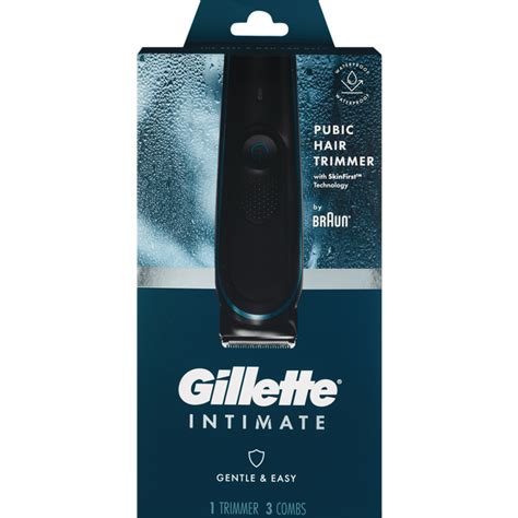 Gillette Intimate Men S Pubic Hair Trimmer Skinfirst Pubic Hair Trimmer For Men Waterproof