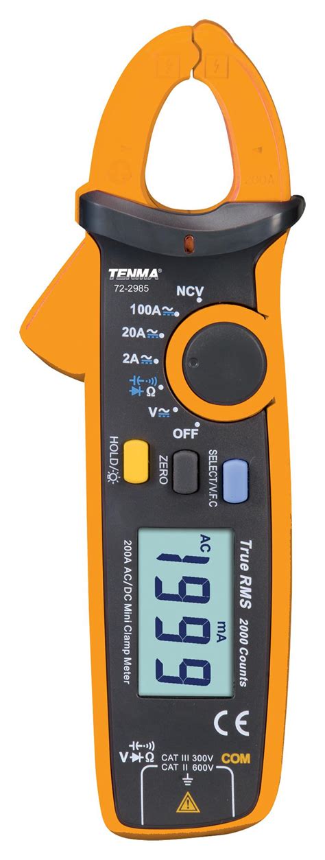 A True Rms Mini Ac Dc Digital Clamp Meter Multicomp Pro Cpc