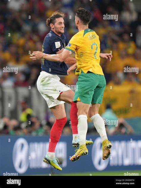 Mathew Leckie Of Australia And Adrien Rabiot Of France During The Qatar