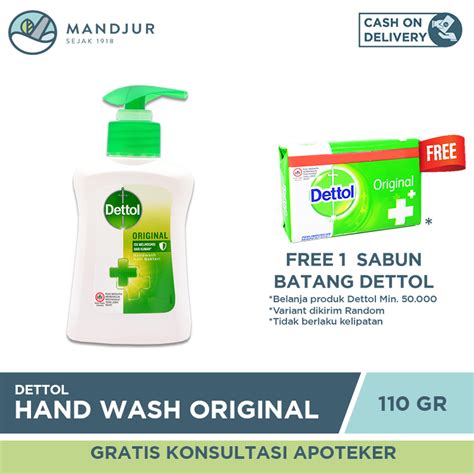 Dettol Handwash Original 110 Ml Sabun Cuci Tangan Antibakteri Aroma