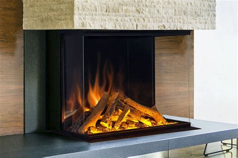 Electric Modern Evonicfires 32 Built In 3 Sided Electric Fireplace E32h 3s