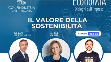 Programmi Tv Economia “il Valore Della Sostenibilità” Rete8