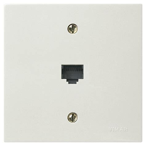 RJ11 phone jack 6/4 white - IMP