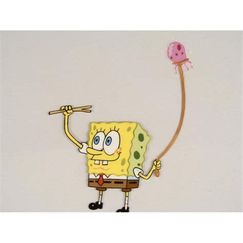 Original SpongeBob Animation Cel Walking the Jellyfish