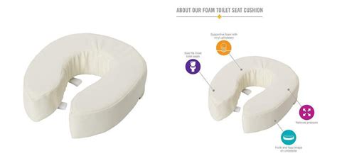 DMI 4 Inch Vinyl Foam Toilet Seat Cushion Adds Extra Padding To Your 4