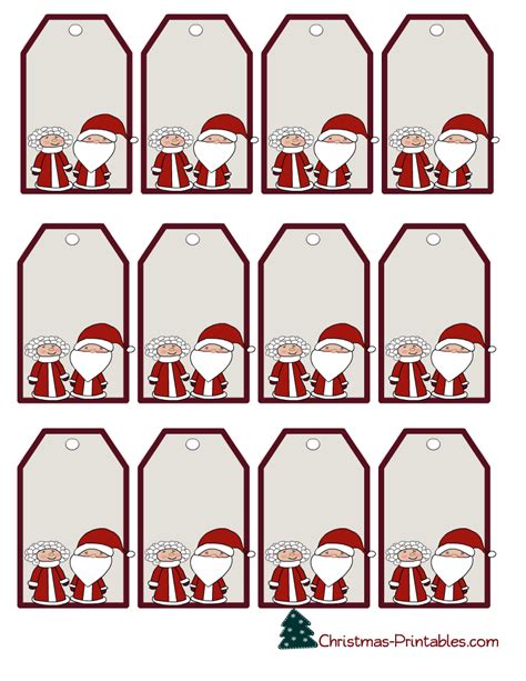 Printable Gift Tags From Santa